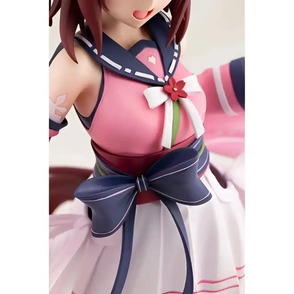 Uma musume pretty derby sakura chiyono o 1 7 scale statue features a pink white sailor dress with navy accents and red bow including artfx quality
