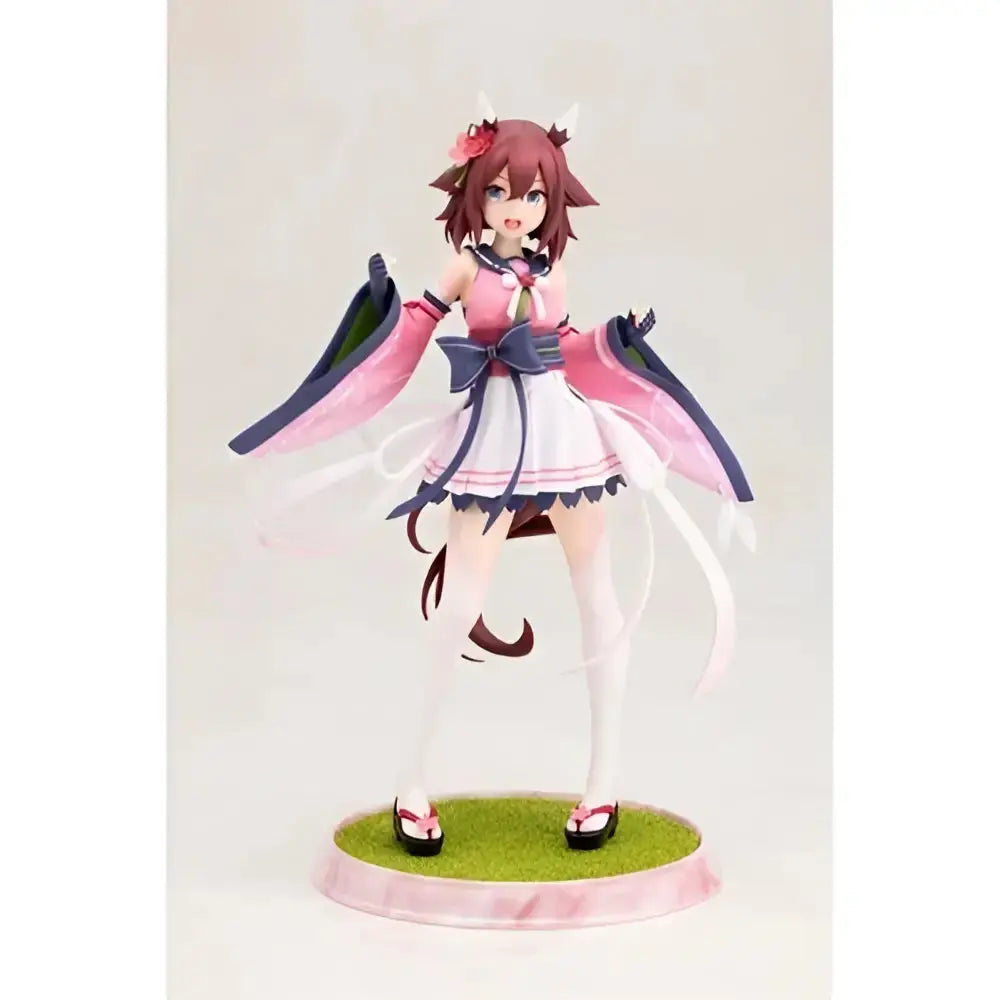 Uma musume pretty derby sakura chiyono o 1 7 scale statue in pink white with dark blue accents and horned wing sleeves