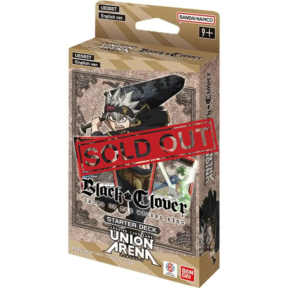 Black Clover: Sword of the Wizard King Starter Deck for Union Arena trading card game.