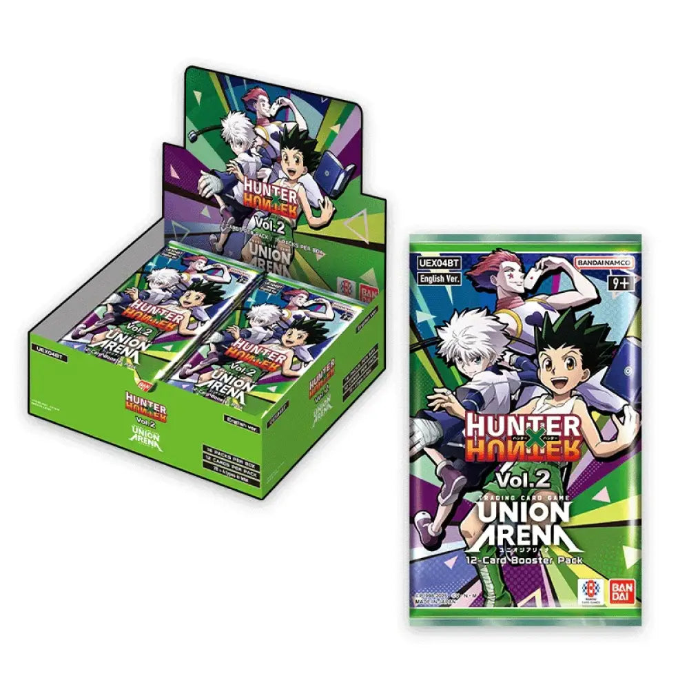Hunter x Hunter Vol. 2 Union Arena card booster pack and display box