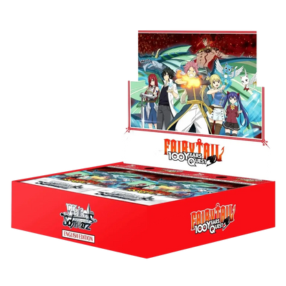 Red cardboard box for weiss schwarz fairy tail 100 years quest booster display sealed english edition