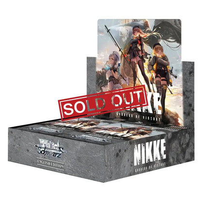 A trading card game display box featuring anime-style characters.