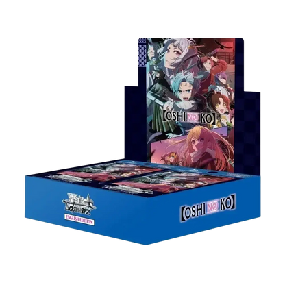 Blue cardboard booster display box for weiss schwarz oshi no ko vol 2 trading card game booster packs english edition