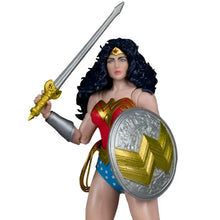 Wonder Woman 1980s #61 7-inch scale action figure by McFarlane Toys holding silver sword and shield in iconic costume