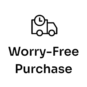 A graphic indicating prompt and reliable delivery for a purchase.