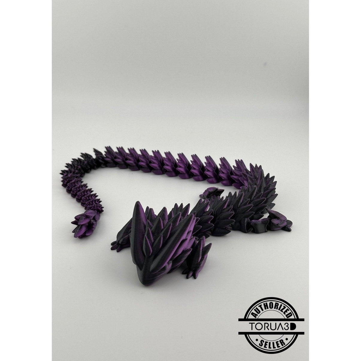 Spiky Dragon Fidget Toy - 3D Printed Articulated Dragon - Alchemist Cards & Games