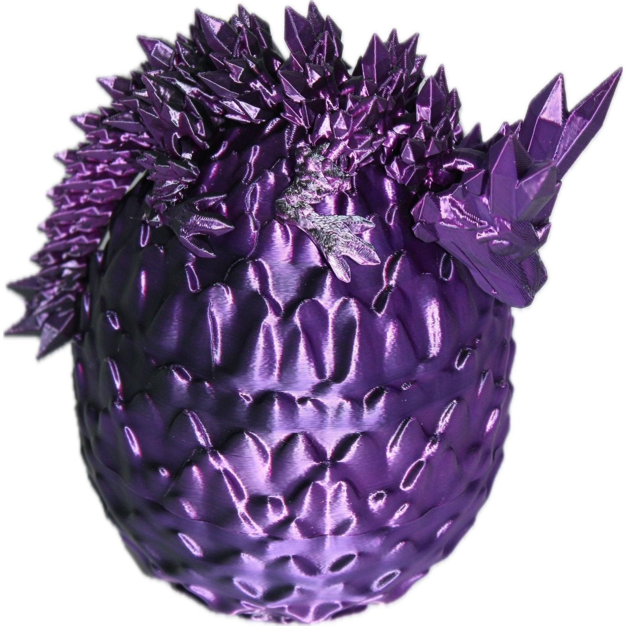 Crystal Dragon and Egg Fidget Toy - 3D Printed Articulated Dragon - Alchemist Cards & Games