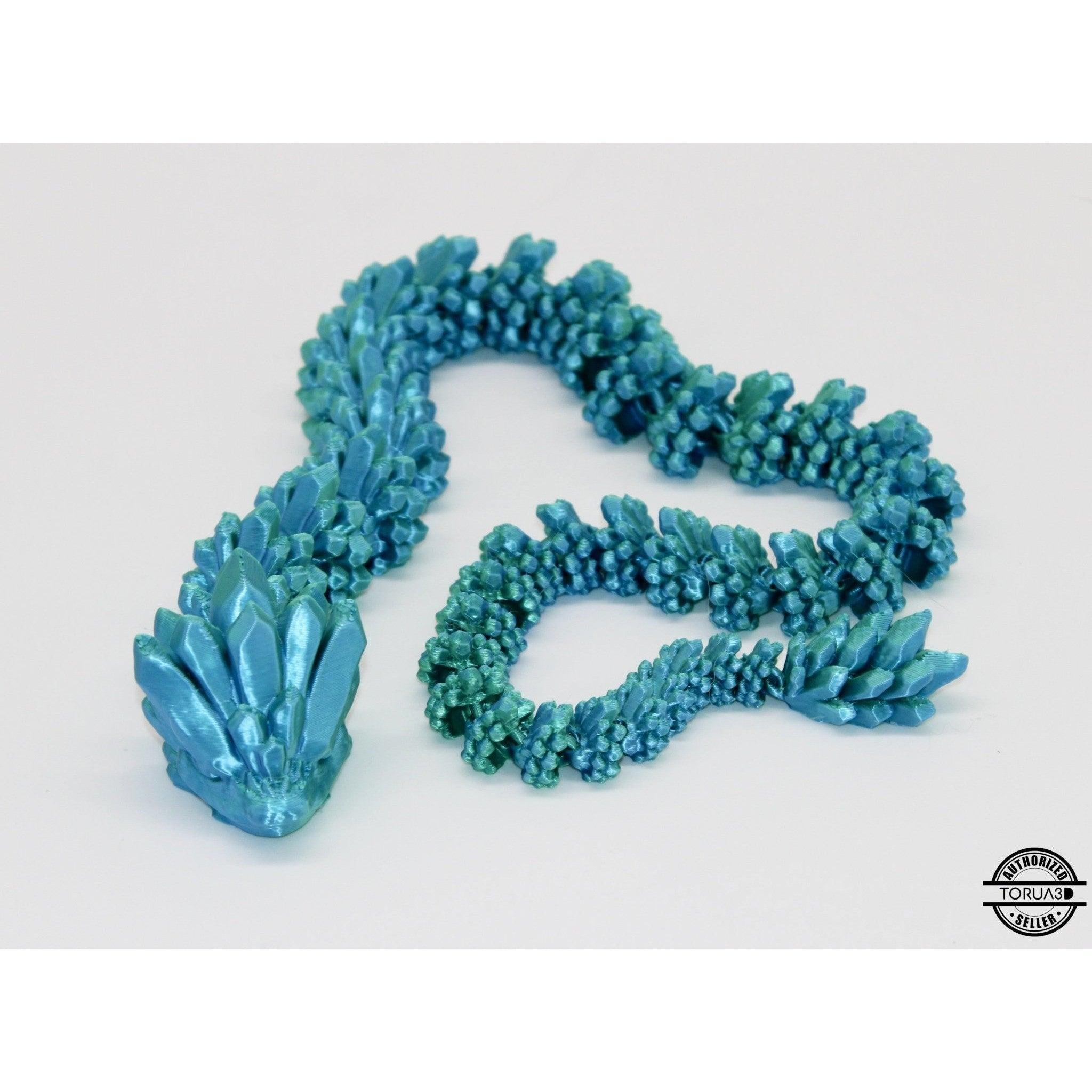Crystal Snake Fidget Toy - 3D Printed Articulated Snake - Alchemist Cards & Games