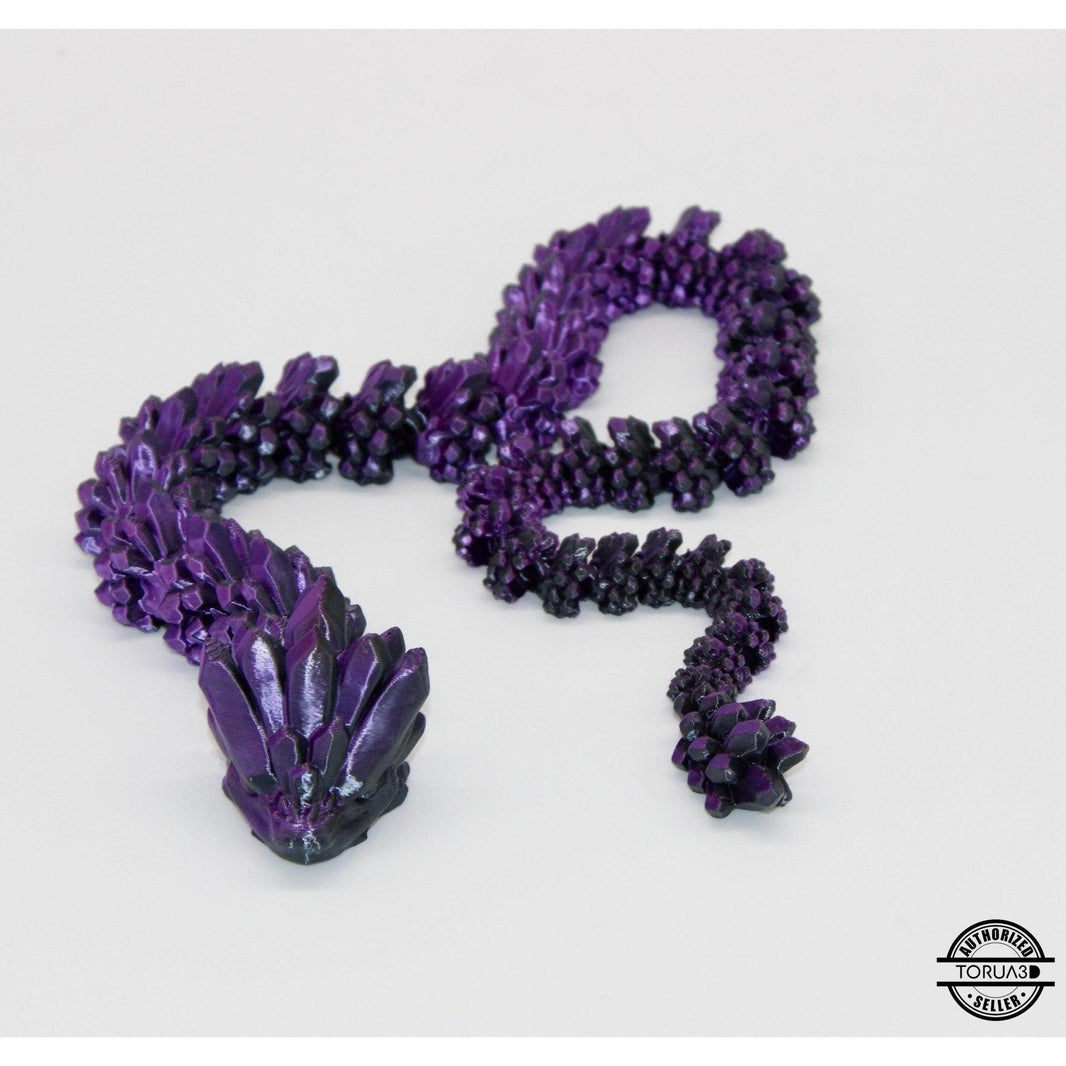 Crystal Snake Fidget Toy - 3D Printed Articulated Snake - Alchemist Cards & Games