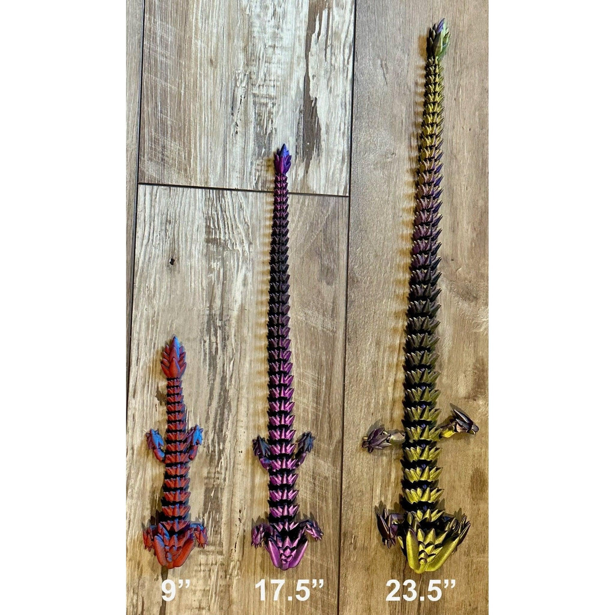 Spiky Dragon Fidget Toy - 3D Printed Articulated Dragon - Alchemist Cards & Games